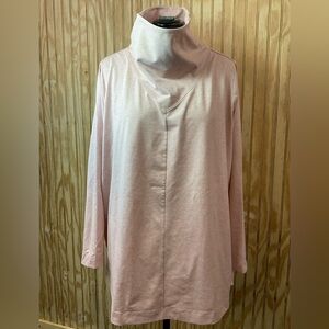 Zuda Soft Peach/Pink Long Sleeve Cowl Neck Top